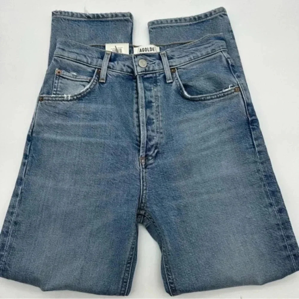 AGOLDE Riley High Rise Organic Cotton Jeans Size 25 B478 - Picture 7 of 7